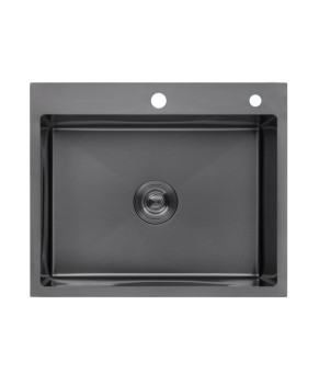 Кухонна мийка Kroner KRP Schwarze - 6050HM PVD (3.0/1.0 мм)