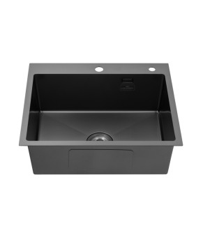 Кухонна мийка Kroner KRP Schwarze - 6050HM PVD (3.0/1.0 мм)