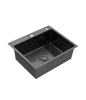 Кухонна мийка Kroner KRP Schwarze - 6050HM PVD (3.0/1.0 мм)