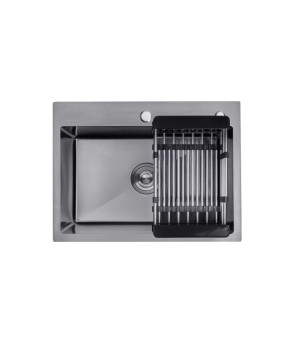 Кухонна мийка Kroner KRP Schwarze - 5843HM PVD (3.0/1.0 мм)