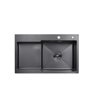 Кухонна мийка Kroner KRP Schwarze - 7848RHM PVD (3.0/1.0 мм)