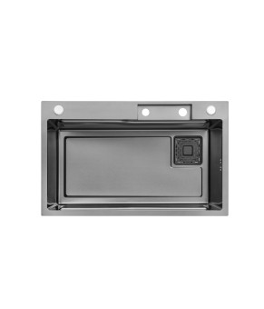 Кухонна мийка Kroner KRP Schwarze - SET7546HM PVD (3.0/0.7 мм)