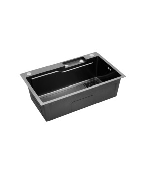 Кухонна мийка Kroner KRP Schwarze - SET7546HM PVD (3.0/0.7 мм)