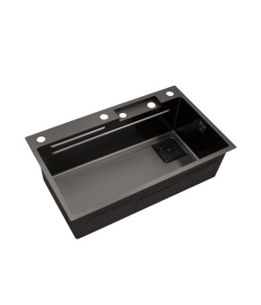 Кухонна мийка Kroner KRP Schwarze - SET7545HM PVD (3.0/0.8 мм)