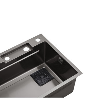 Кухонна мийка Kroner KRP Schwarze - SET7545HM PVD (3.0/0.8 мм)