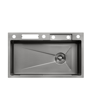 Кухонна мийка Kroner KRP Schwarze - SET7545NB PVD (3.0/0.8 мм)