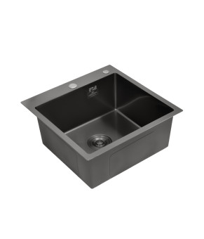 Кухонна мийка Kroner KRP Schwarze - 4545HM PVD (3.0/1.0 мм)
