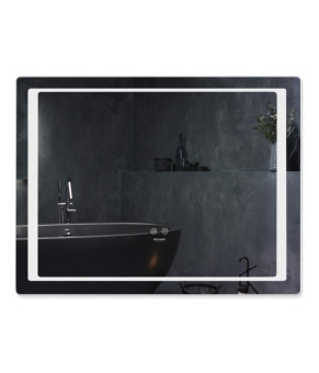 Зеркало Kroner KRP Spiegel HR2-9070 с LED-подсветкой и антизапотеванием 90*70 см