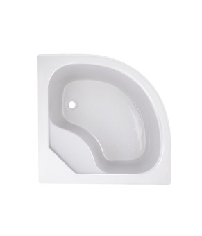 Душевой поддон Lidz KAPIELKA ST80x80x41 см высокий, полукруглый, с панелью (LKAST808041)