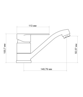 Змішувач для кухні Lidz Tani 002M (k40) LDTAN002MCRM44967 Chrome