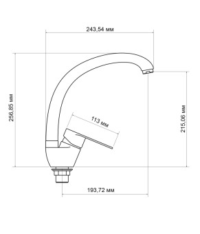 Змішувач для кухні Lidz Tani 008F (k40) LDTAN008FCRM44971 Chrome