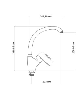 Смеситель для кухни Lidz Tani 007F (k40) Chrome (LDTAN007FCRM44970)