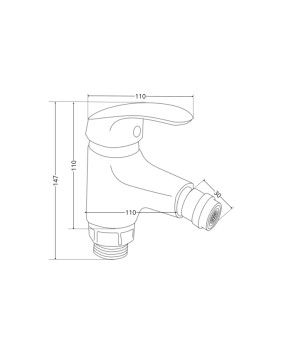 Смеситель для биде Lidz Tani 001AF (k40) LDTAN001AFCRM44958 Хром