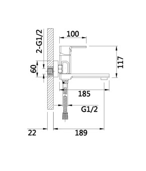 Смеситель для ванны Lidz Dozorca 0051 с поворотным изливом и душевым гарнитуром (LDDOZ0051CRM45404) Хром