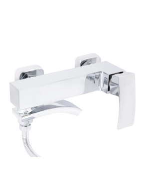 Смеситель для ванны Qtap Swan Cascada с душем хром (QTSWA260CRM45565)