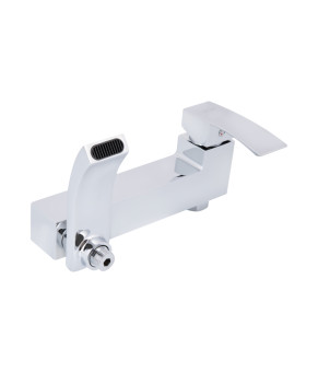 Смеситель для ванны Qtap Swan Cascada с душем хром (QTSWA260CRM45565)