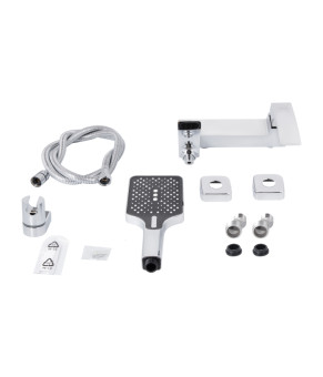Смеситель для ванны Qtap Swan Cascada с душем хром (QTSWA260CRM45565)