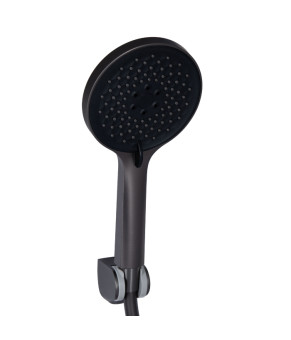 Смеситель для ванны Qtap Vlasta New с душовым гарнитуром Gunmetal Black PVD (QTVLA260GMB45645)