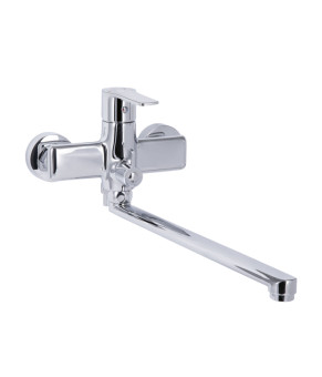 Смеситель для ванны Qtap Taurus с душевым гарнитуром, хром (QTTAU260CRM45663)