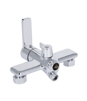 Смеситель для ванны Qtap Taurus с душевым гарнитуром, хром (QTTAU260CRM45663)