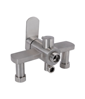 Смеситель для ванны Lidz Luna 005 с душем (k35) Nickel LDLUN005NKS46093