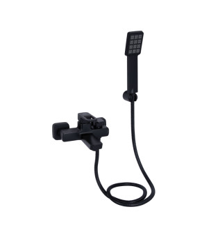 Смеситель для ванны Lidz Wawel 006 Black (LDWAW006BLA45393) с душевым гарнитуром