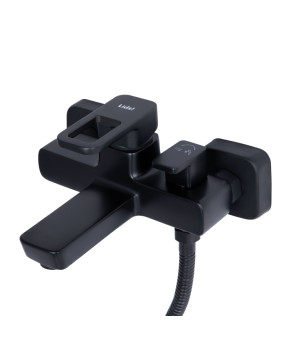 Смеситель для ванны Lidz Wawel 006 Black (LDWAW006BLA45393) с душевым гарнитуром