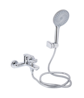 Смеситель для ванны Qtap Jay (с душ. гарнитуром) QTJAY259CRM45541 Хром