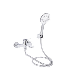 Смеситель для ванны Qtap Vlasta New с душовым гарнитуром QTVLA259CRM45642 Chrome