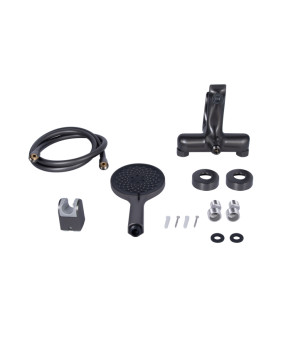 Смеситель для ванны Qtap Vlasta New с душовым гарнитуром Gunmetal Black PVD (QTVLA259GMB45643)