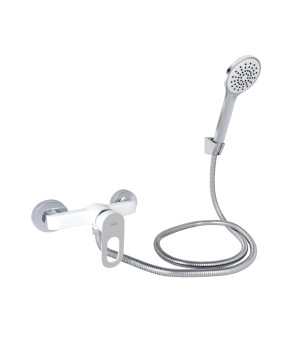 Змішувач для душу Lidz Latwa 010 (з душовим гарнітуром) (k40) LDLAT010WHI45426 White