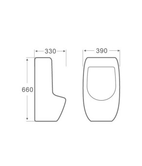 Писсуар подвесной Qtap Crow с краном-дозатором 390х330х660 White QT0588112HW