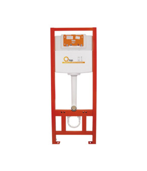 Подвесной унитаз Qtap Robin Ultra Quiet 490x365x325 + инсталляция Nest 4 в 1 (Satin) (SD00051269)