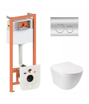 Комплект Qtap Jay Ultra Quiet + Nest 4 в 1 (Chrome) SD00051261