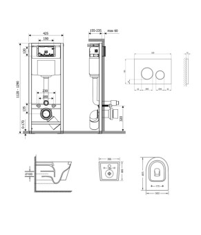 Комплект Qtap Swan Ultra Quiet + Nest 4 в 1 (Chrome) SD00051275
