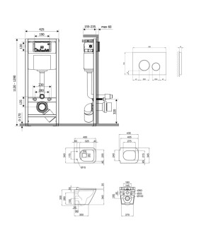 Готовое решение Qtap Tern Ultra Quiet 490x365x325 + инсталляция Nest 4 в 1 (хром) (SD00051282)