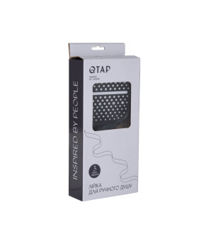 Лійка для ручного душу Qtap Rucni 260x120 мм округла QTRUC125BLM45782 Black Matt