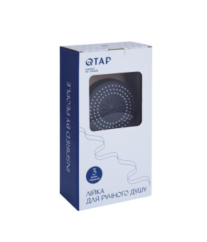 Лійка для ручного душу Qtap Rucni D 130 мм округла QTRUC125BLM45951 Black Matt