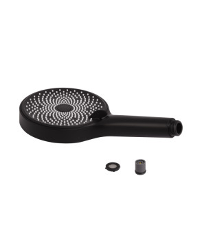Лійка для ручного душу Qtap Rucni D 130 мм округла QTRUC125BLM45953 Black Matt