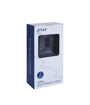 Лійка для ручного душу Qtap Rucni 140x110 мм прямокутна QTRUC125BLM45955 Black Matt