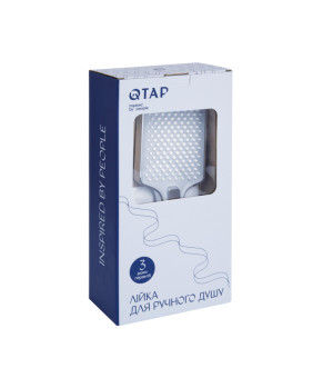 Лійка для ручного душу Qtap Rucni 140x95 мм прямокутна QTRUC125CRM45958 Chrome
