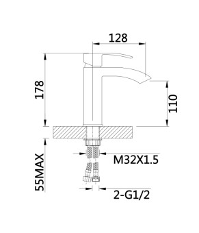 Смеситель для раковины Qtap Swan Cascada QTSWA270CRM45564 Хром (SD00051688)