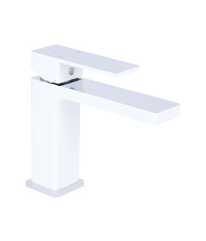 Смеситель для раковины Qtap Gemini QTGEM270CRW45675 Chrome/White (SD00051799)