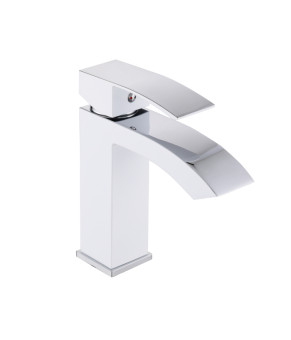 Смеситель для раковины Qtap Swan Cascada QTSWA270CRW45568 Chrome/White