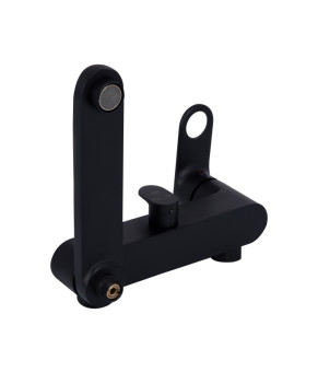 Универсальная душевая система Qtap Jay с изливом QTJAY111BLM45549 Black Matt