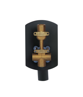 Душевая система Qtap Slavonice скрытого монтажа на 2 потребителя Gunmetal Black PVD (QTSLA113GMB45899)