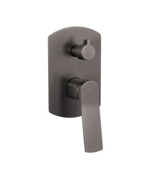 Душевая система Qtap Slavonice скрытого монтажа на 2 потребителя Gunmetal Black PVD (QTSLA113GMB45899)