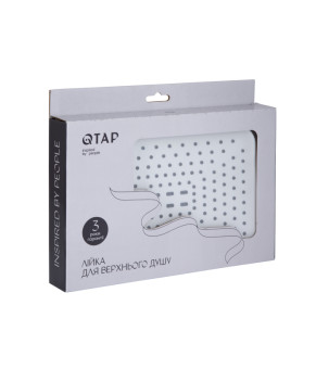 Лійка для верхнього душу Qtap Hlavova 260x180 мм прямокутна QTHLA107CRM45785 Chrome/White