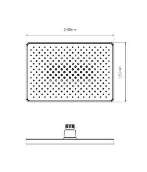 Лейка для верхнего душа Qtap Hlavova 280x190 мм Black Matt (QTHLA107BLM45947)
