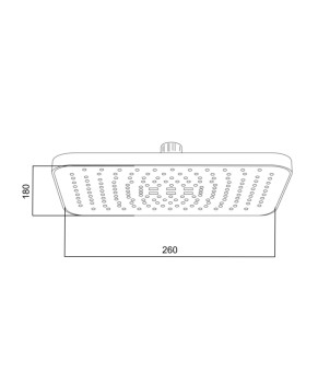 Лійка для верхнього душу Qtap Hlavova 260x180 мм прямокутна QTHLA107CRM45784 Chrome/Black